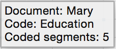Tooltip in the Code Matrix Browser Tooltip in the Code Matrix Browser