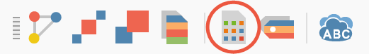 Symbol in the “Visual tools” toolbar for calling up the Document Portrait Symbol in the “Visual tools” toolbar for calling up the Document Portrait