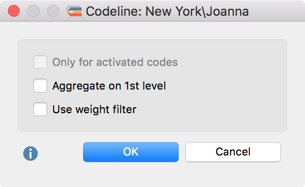 Options for the Codeline visualization Options for the Codeline visualization