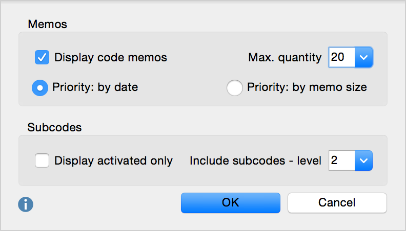 The Code Theory Model options The Code Theory Model options
