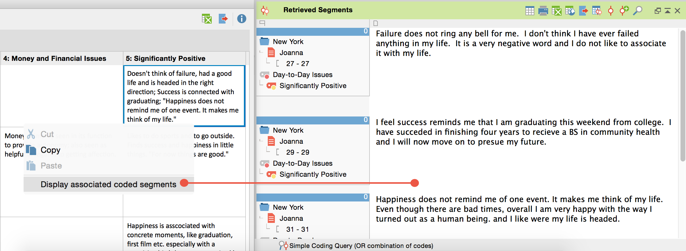 Interactive cells in the Summary Table Interactive cells in the Summary Table