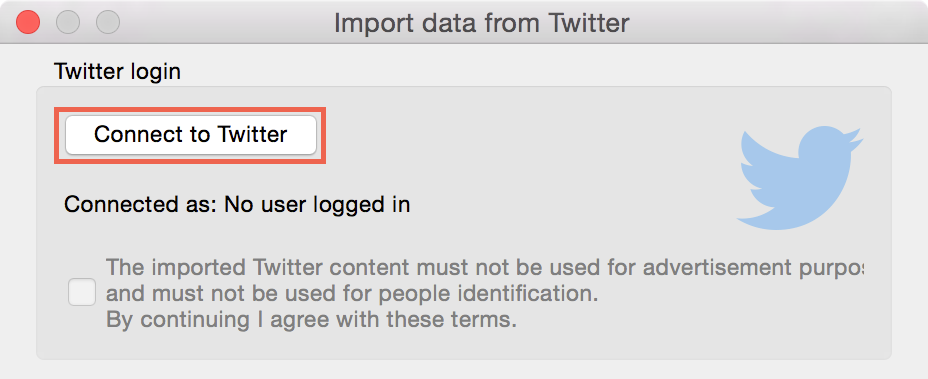 Connect to Twitter Connect to Twitter