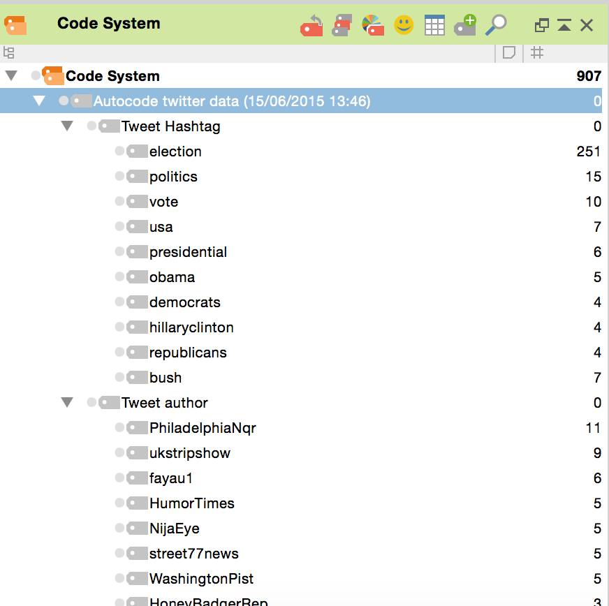 The automatically inserted code in the Code System The automatically inserted code in the Code System