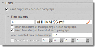 f4/f5 option for automatically inserting time stamps f4/f5 option for automatically inserting time stamps