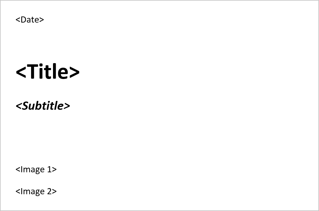 Placeholders for Word templates Placeholders for Word templates