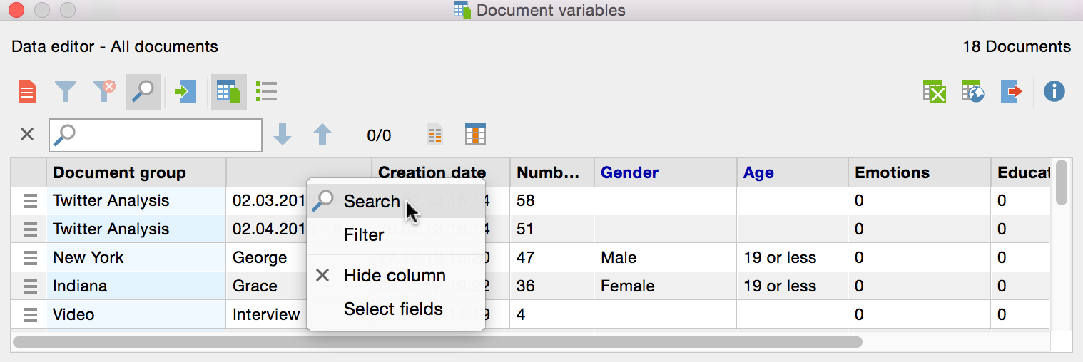 Limit search to one column Limit search to one column