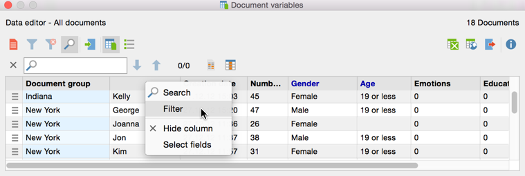 Set filter by column Set filter by column