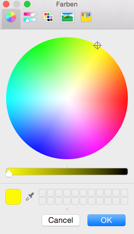 Selecting a color Selecting a color