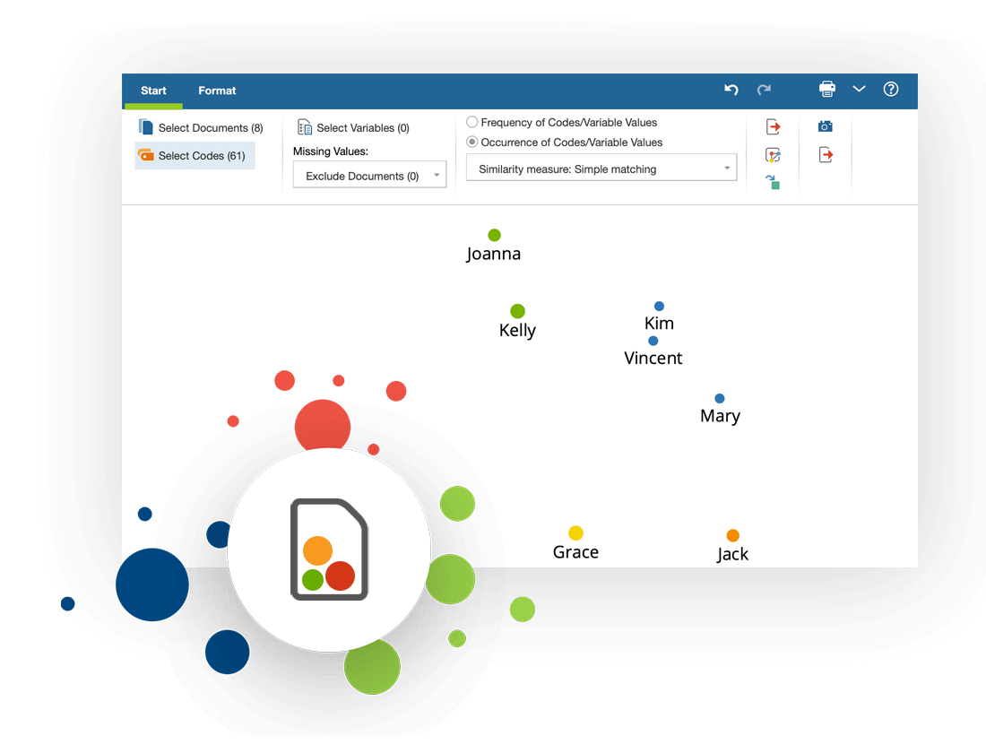 Document map in MAXQDA 2020