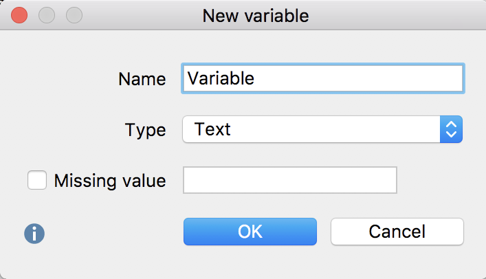 Defining a new variable Defining a new variable