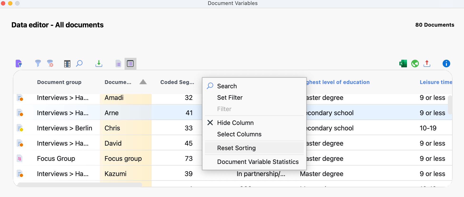 A project’s document variables pverview A project’s document variables pverview