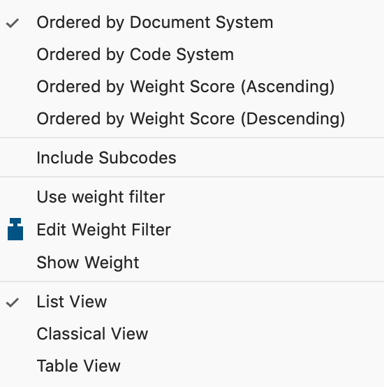 Settings for the Retrieved Segments window