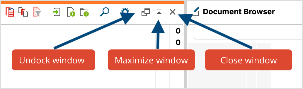 Small toolbar within a window Small toolbar within a window