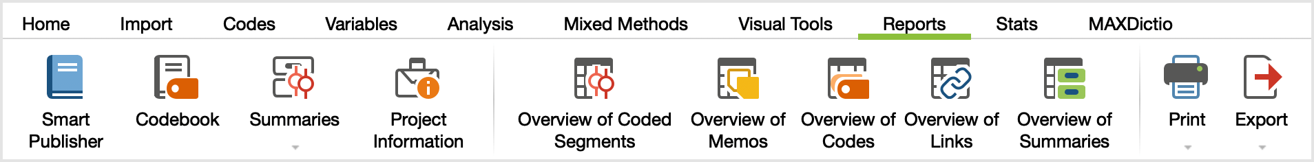 The Reports Tab The “Reports” Tab