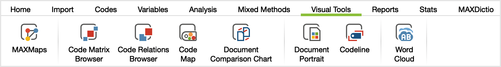 The Visual Tools Tab The “Visual Tools” Tab