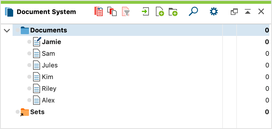 Display of documents in your Document System after import Display of documents in your Document System after import