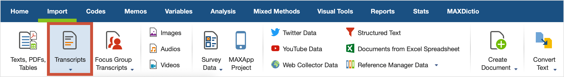 Select Import of Transcripts with Timestamps Select Import of Transcripts with Timestamps