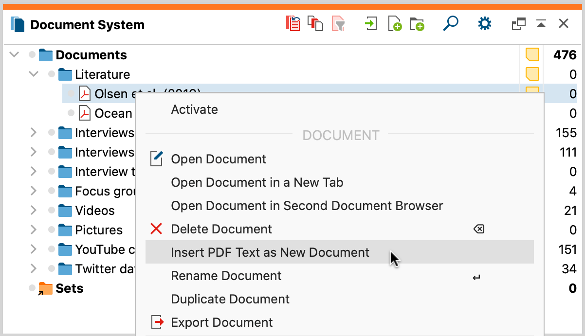 Import a PDF as a new document