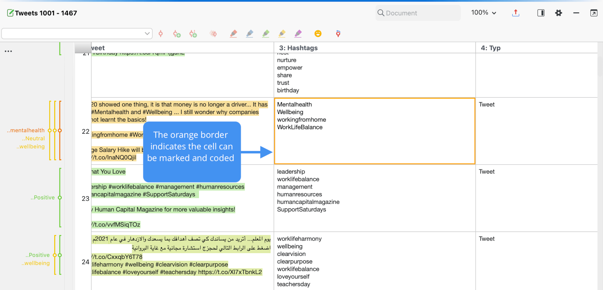 Code text in a cell Code text in a cell