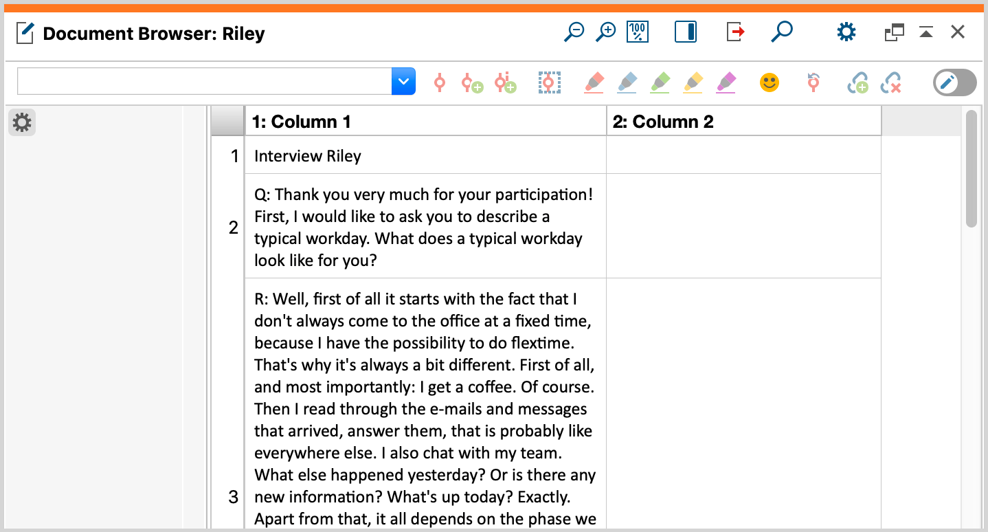 The original text will appear only in the first column The original text will appear only in the first column