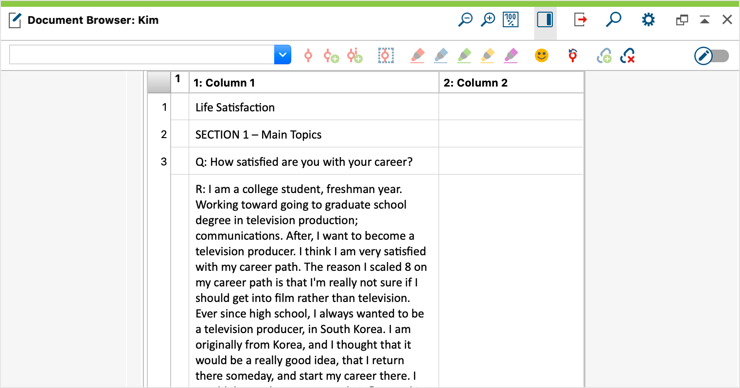 The original text will appear only in the first column The original text will appear only in the first column