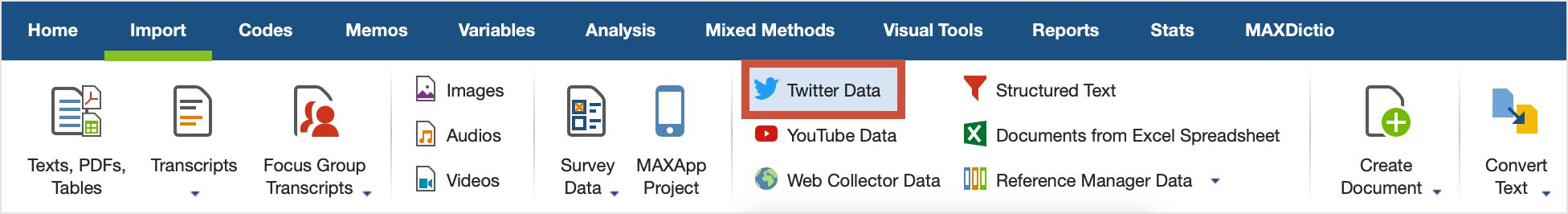 Importing Twitter data Importing Twitter data