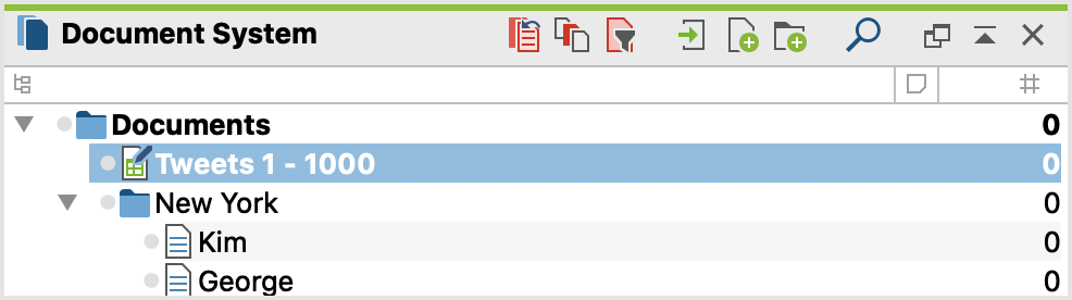 Importing table documents into the “Document System“ Importing table documents into the “Document System“