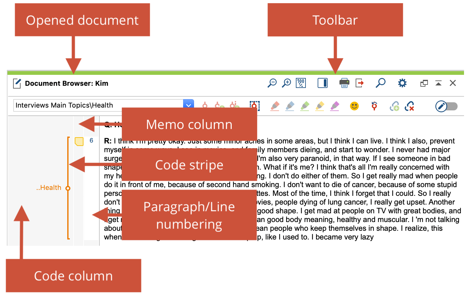 “Document Browser“ window setup “Document Browser“ window setup