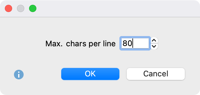 Set max. line length