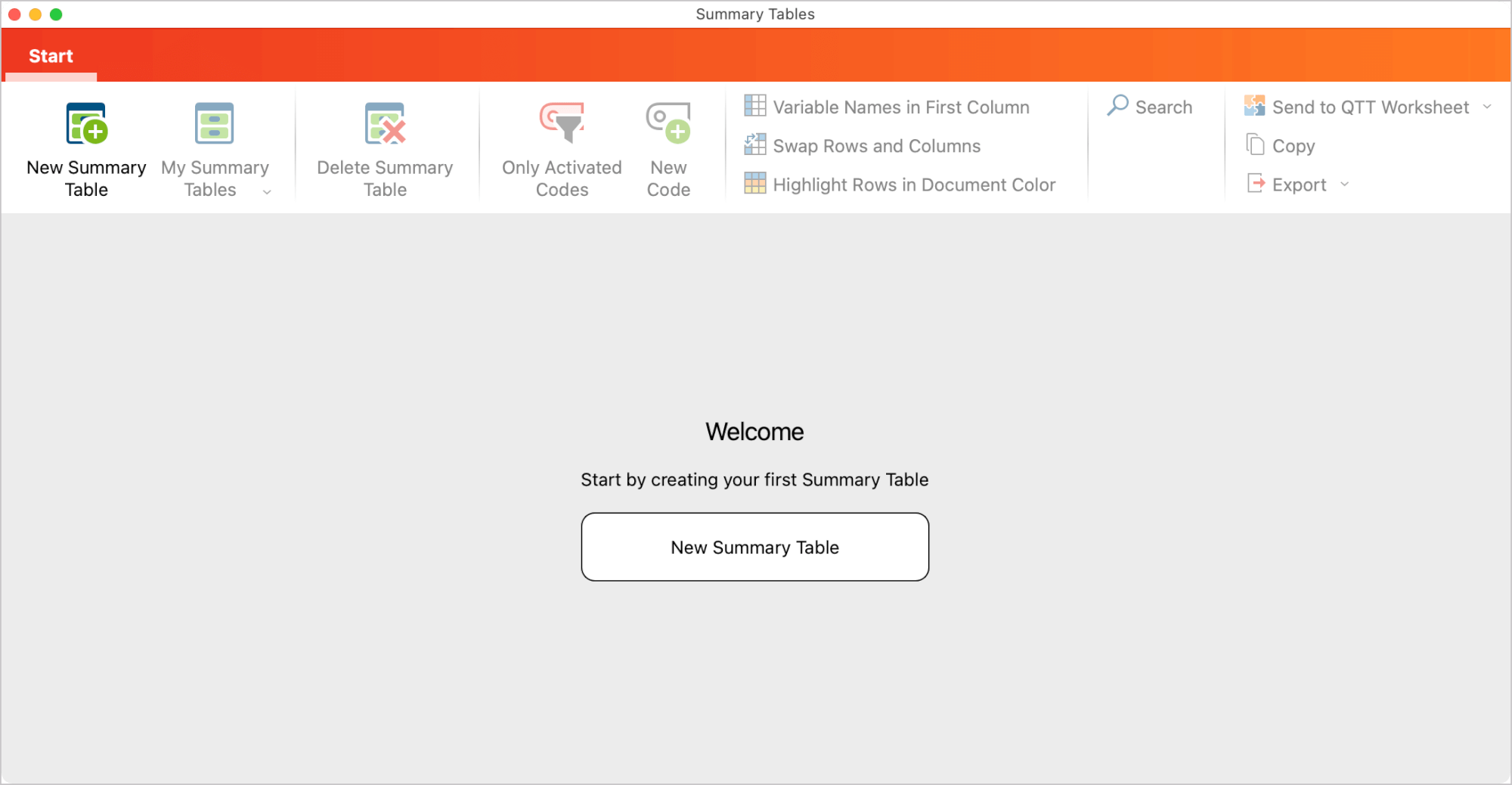 Create new “Summary Tables”
