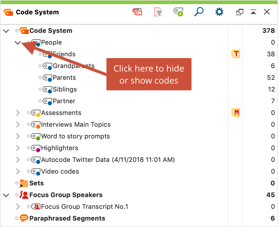 Hide subcodes Hide subcodes