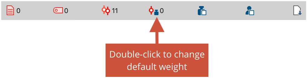 Changing the default weight in the status bar Changing the default weight in the status bar