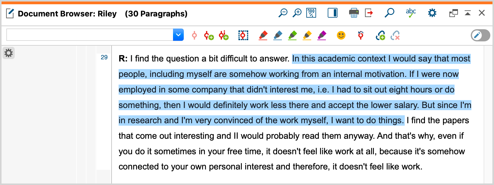 A highlighted segment of text A highlighted segment of text
