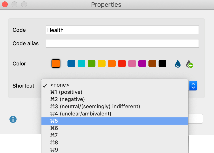 Creating shortcuts via the Properties menu Creating shortcuts via the Properties menu