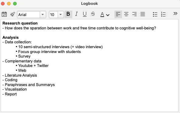 Logbook Logbook