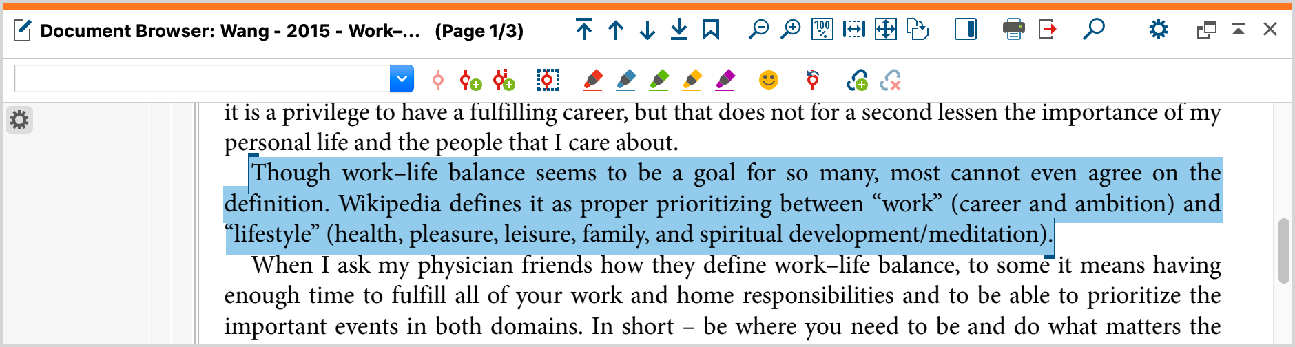 Highlighted text (above) and highlighted image segment (below) in a PDF