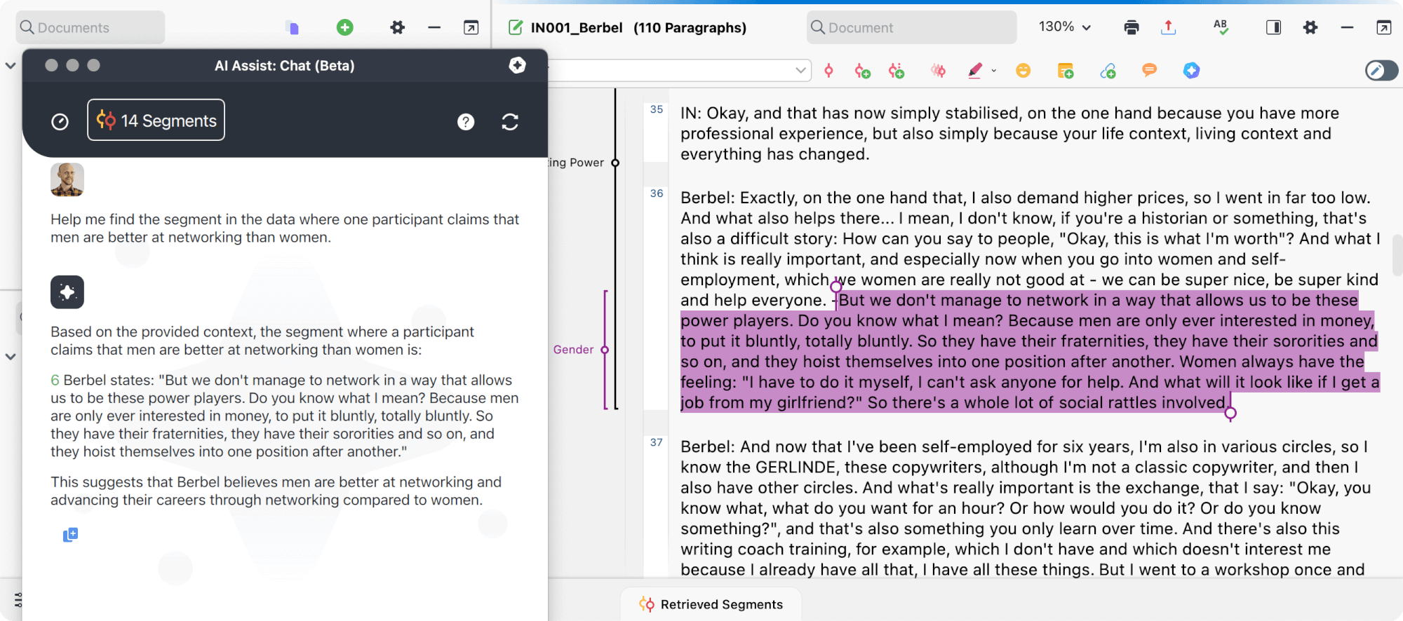 Example: Retrieving Relevant Quotes Example: Retrieving Relevant Quotes