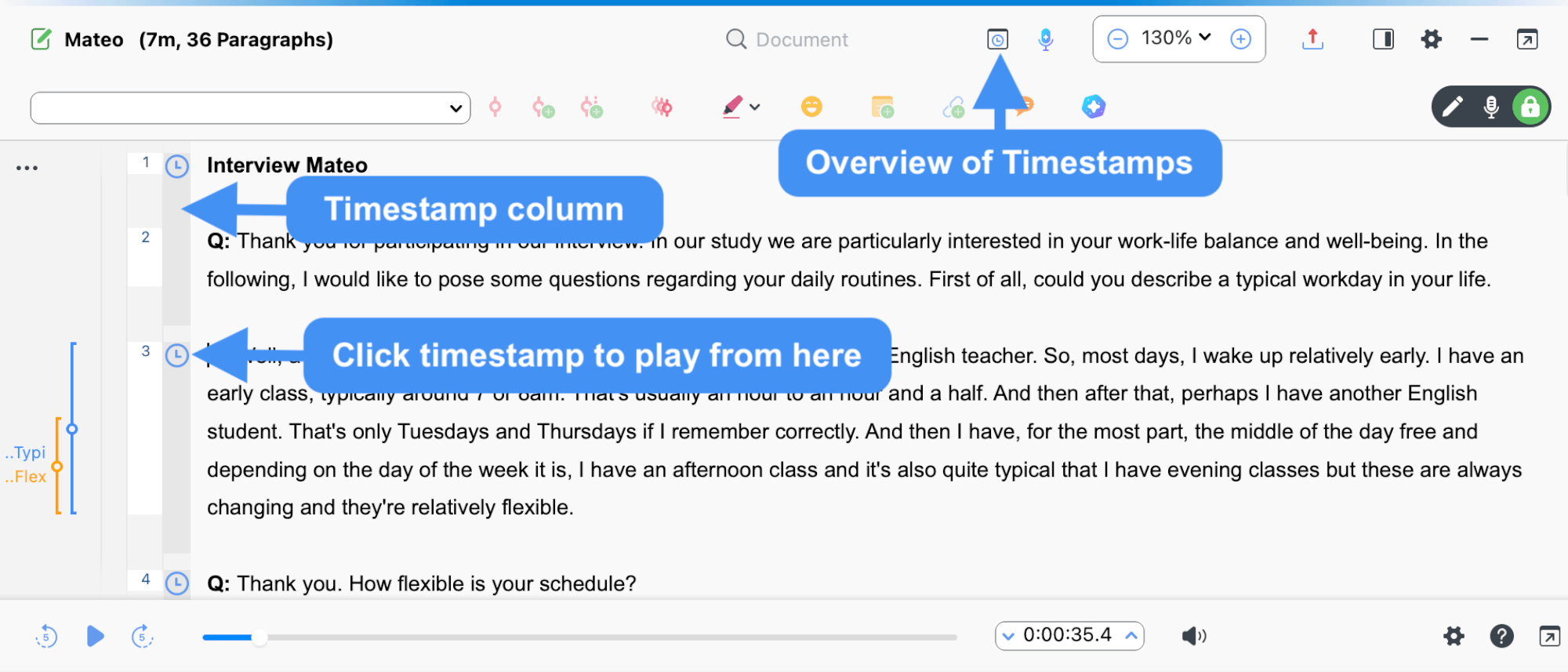 Timestamps in the Document Browser Timestamps in the Document Browser