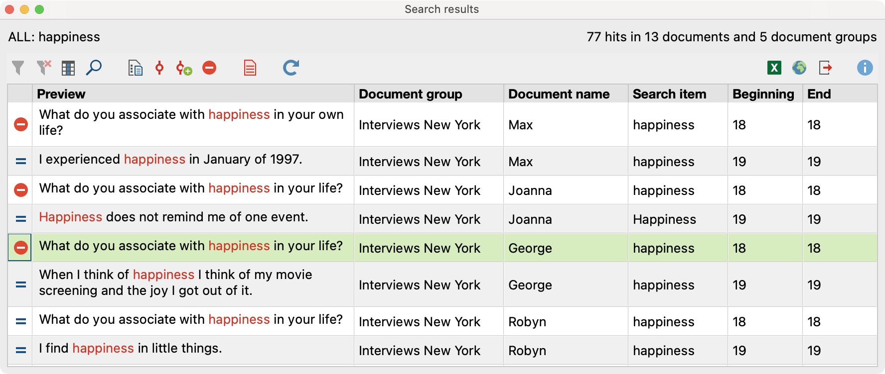 Exclude search terms from export Exclude search terms from export