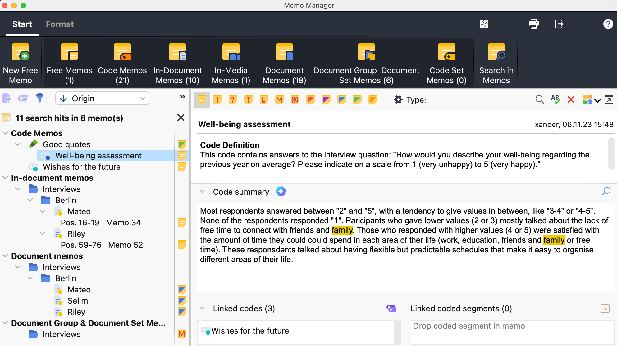 In-memo search results In-memo search results