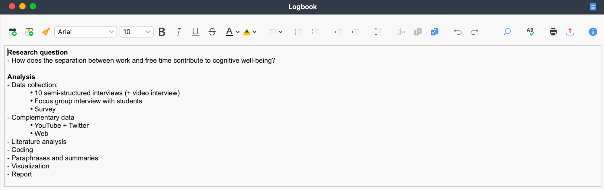 Logbook Logbook