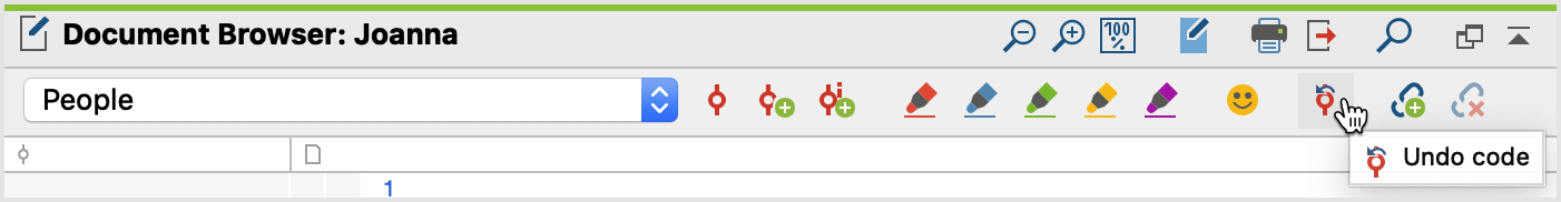 Undoing coding actions Undoing coding actions