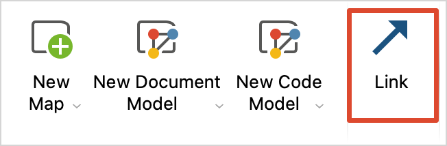 Activating Link Mode in the “Start” tab. Activating the Link Mode in the “Start” tab.