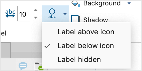 Options for label position Options for label position