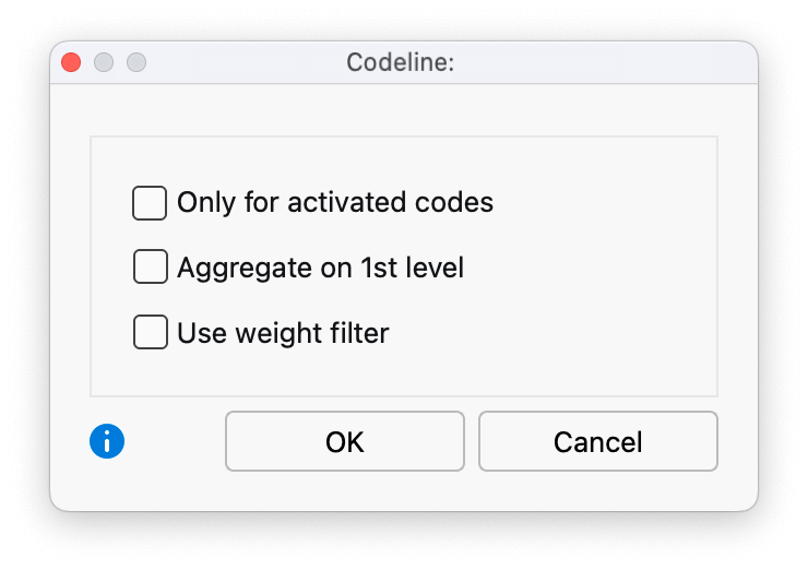 Options for the Codeline visualization Options for the Codeline visualization