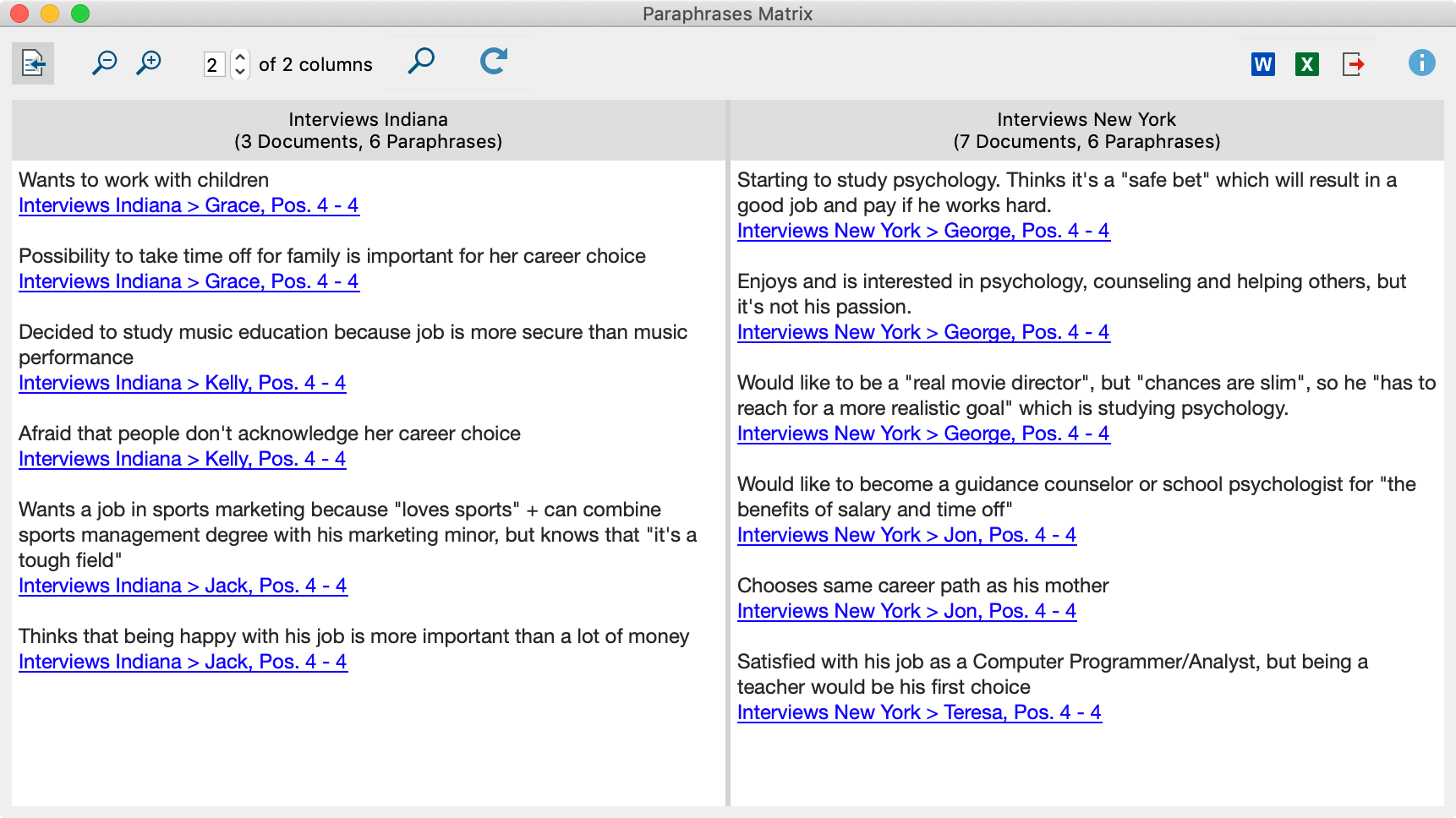 The Paraphrases Matrix The Paraphrases Matrix