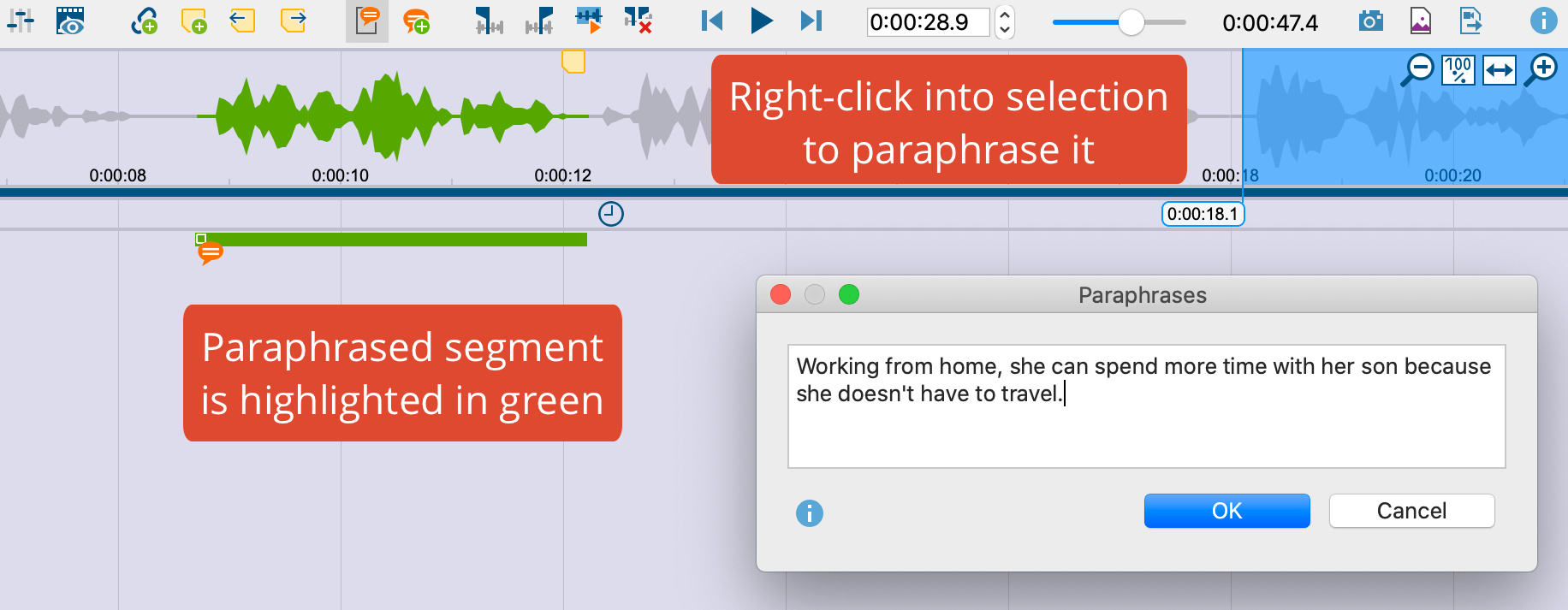Write paraphrase for highlighted clip Write paraphrase for highlighted clip