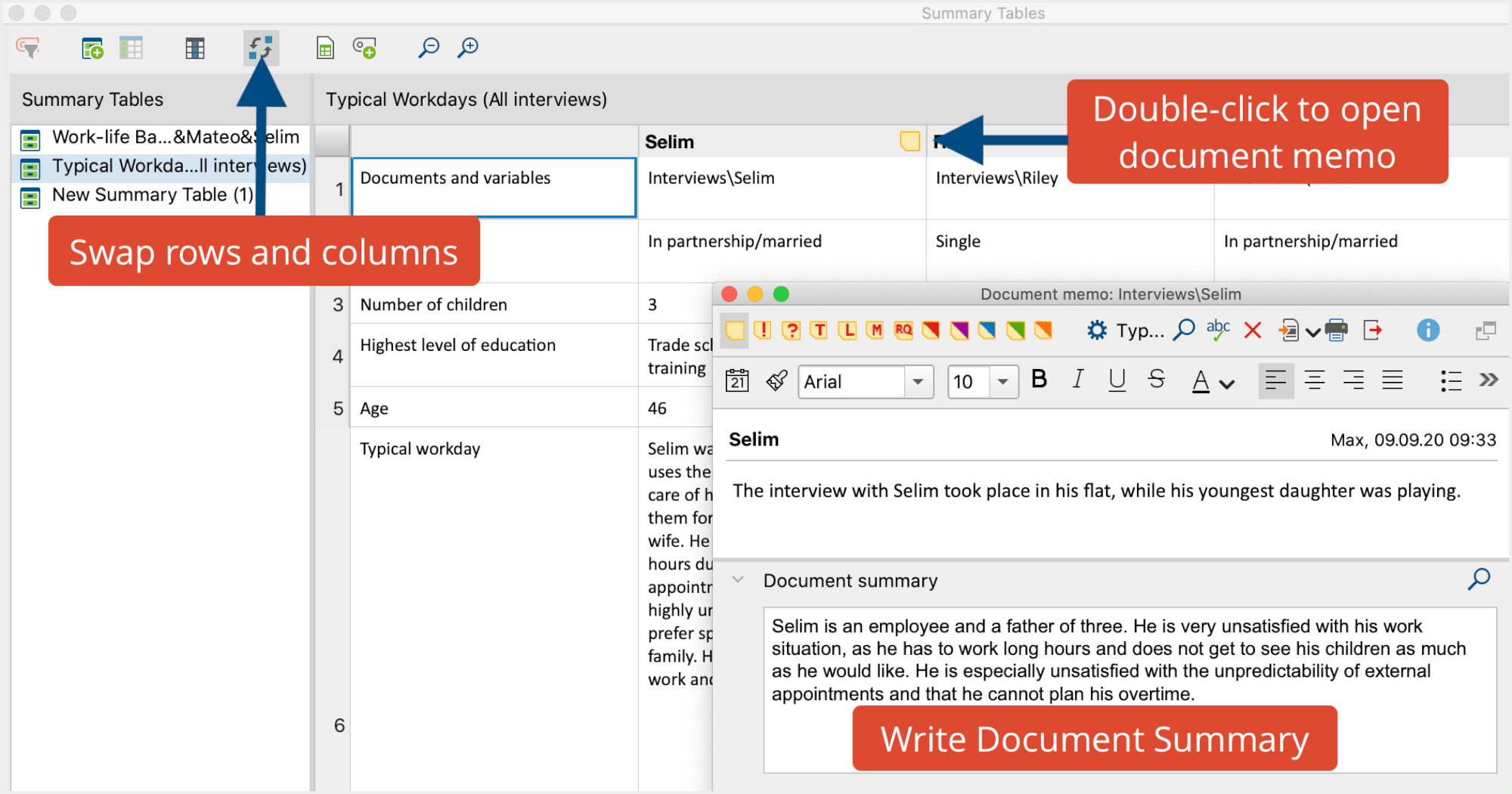 Writing Document Summaries in the document memo Writing Document Summaries in the document memo