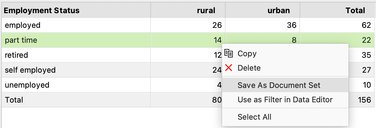 Save documents with a specific combination of variable values as a document set for MAXQDA Save documents with a specific combination of variable values as a document set for MAXQDA