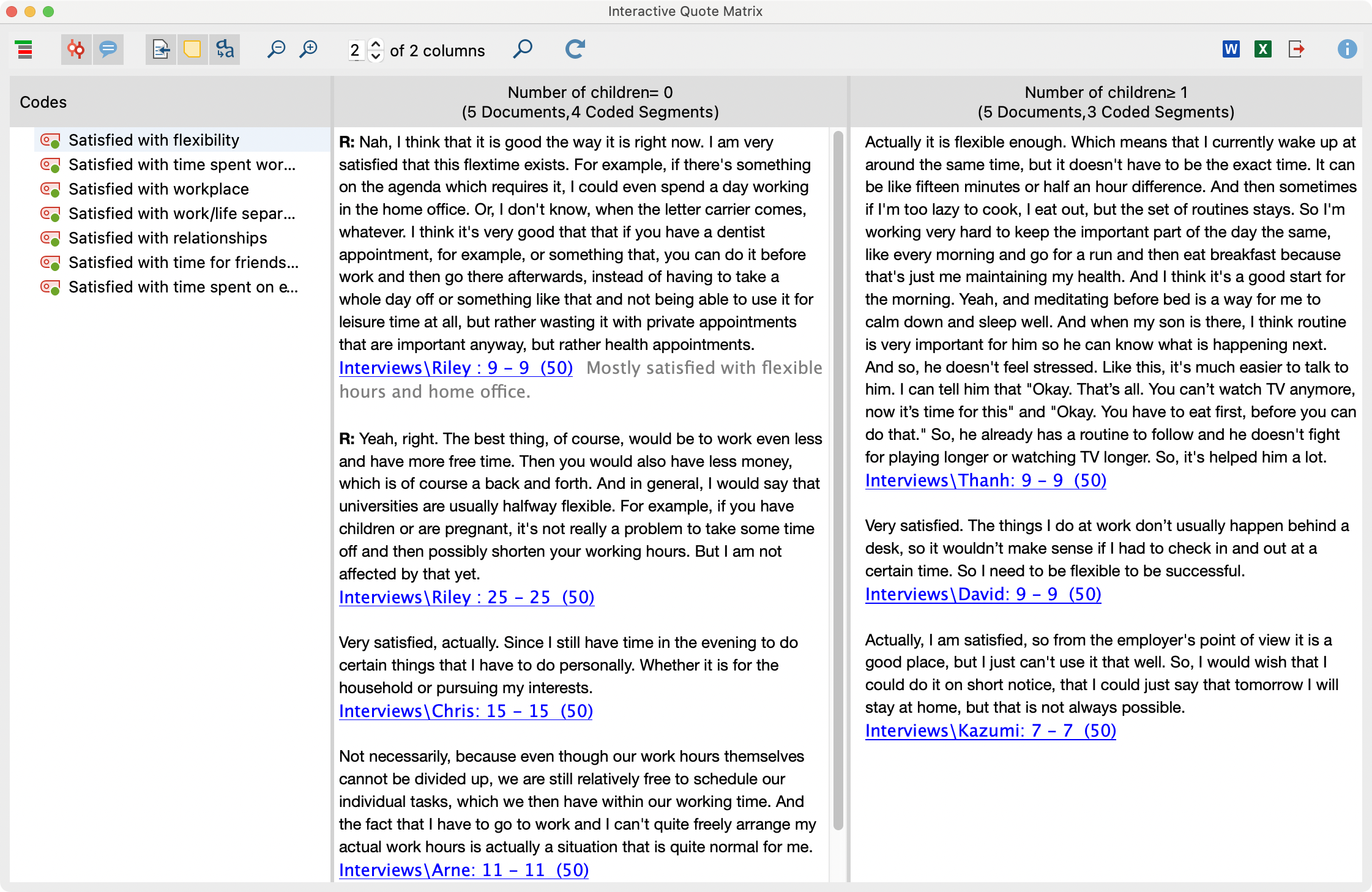 Interactive Quote Matrix Interactive Quote Matrix